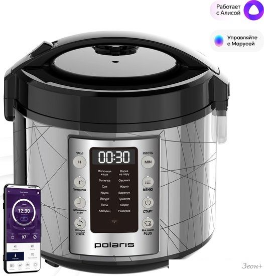 Мультиварка Polaris PMC 5020 Wi-Fi IQ Home (серебристый)