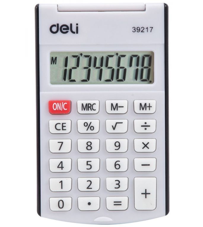 Калькулятор карманный Deli E39217/BLACK черный 8-разр.