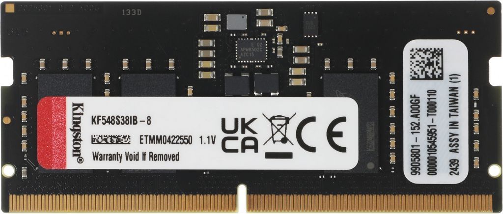 Оперативная память Kingston FURY Impact 8ГБ DDR5 4800 МГц KF548S38IB-8
