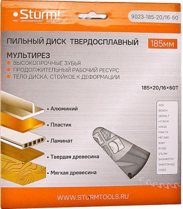 Пильный диск Sturm 9023-185-20/16-60