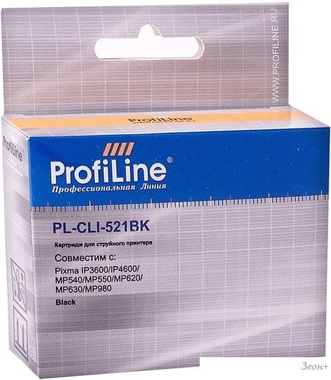 Картридж ProfiLine PL-CLI-521BK-BK (аналог Canon CLI-521 Black)