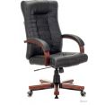 Кресло Бюрократ KB-10WALNUT/B/LEATH (черный)