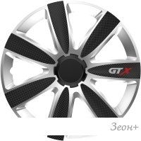 Набор колпаков на диски Versaco GTX 16" 16GTXCARBONBS (4шт, черный карбон/серебристый)