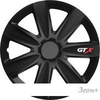 Набор колпаков на диски Versaco GTX 14" 14GTXCARBONB (4шт, черный карбон)