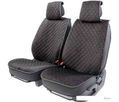 Накидка на автомобильное сидение Car Performance CUS-2012 BK/RD (экокожа/алькантара, черный/красный)