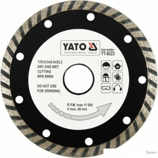 Отрезной диск алмазный Yato YT-6023
