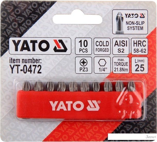 Набор бит Yato YT-0472 (10 предметов)