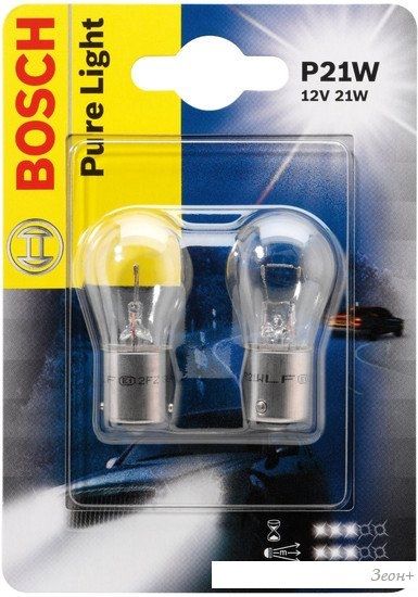 Галогенная лампа Bosch P21W Pure Light 2шт