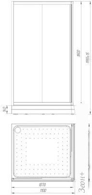 Душевой уголок Radomir 100x110 1-09-1-0-0-1231 (матовое стекло)
