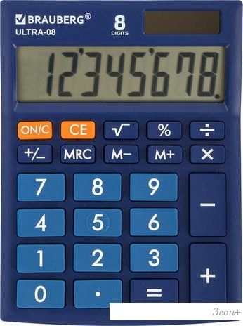 Бухгалтерский калькулятор BRAUBERG Ultra-08-BU 250508 (синий)