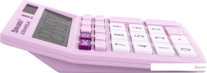 Бухгалтерский калькулятор BRAUBERG Ultra Pastel-08-PR 250516 (сиреневый)