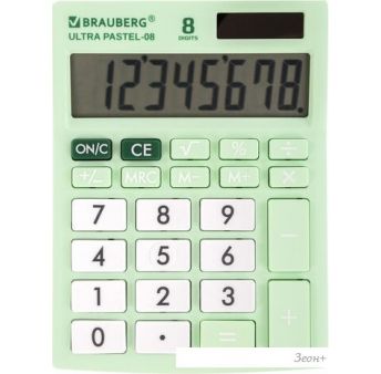 Бухгалтерский калькулятор BRAUBERG Ultra Pastel-08-LG 250515 (мятный)