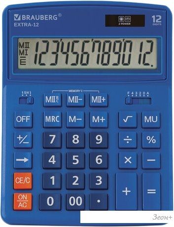 Бухгалтерский калькулятор BRAUBERG Extra 12-BU 250482 (синий)