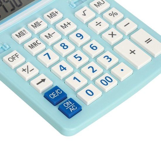 Бухгалтерский калькулятор BRAUBERG Extra Pastel-12-LB 250486 (голубой)