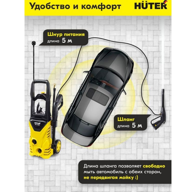 Мойка высокого давления Huter M-3-1650