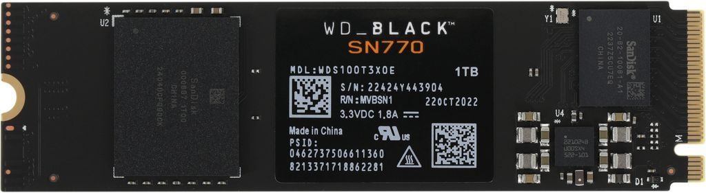 SSD WD Black SN770 NVMe 1TB WDS100T3X0E
