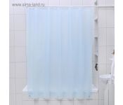 Штора для ванной комнаты «Классика», 180?180 см, PEVA, с магнитами, цвет голубой