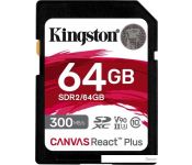   Kingston Canvas React Plus SDXC 64GB [SDR2/64GB]