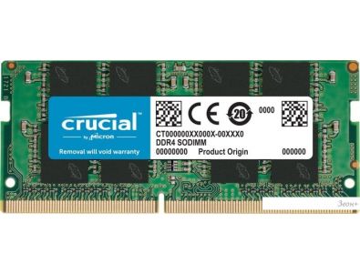   Crucial 8GB DDR4 SODIMM PC4-25600 CT8G4SFS832A