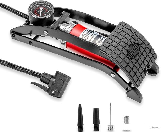 Насос ножной велосипедный Heyner PedalPower PRO + Tasche