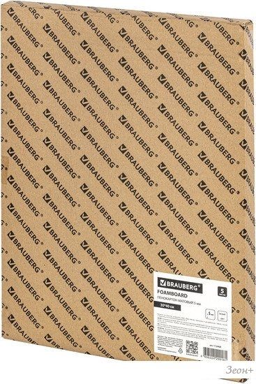 Пенокартон BRAUBERG матовая 30x40 370 г/м2 5 л 112468
