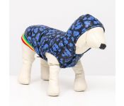 Курточка для собак "Пятнашки", размер 4 (ДС 33,ОШ 35, ОГ 45 см), синяя