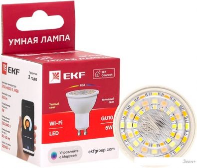   EKF GU10 Connect 5W WIFI RGBW