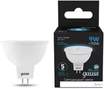   Gauss MR16 9W 830lm 6500K GU5.3 LED 101505309
