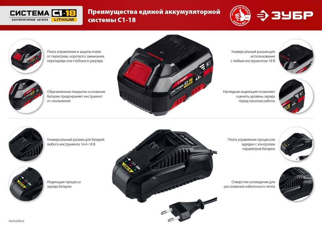 Дрель-шуруповерт Зубр Мастер ДШУ-185-22 (с 2-мя АКБ, кейс)