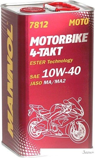 Моторное масло Mannol Motorbike 4-Takt 10W-40 4л