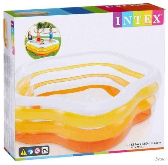 Надувной бассейн Intex Звезда 56495 (185х180х53, оранжевый)