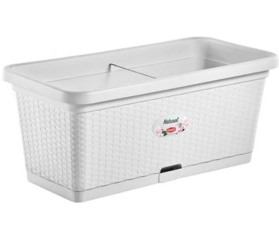 Вазон Stefanplast 75350 80х40 (белый)