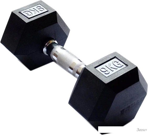 Гантель Original FitTools FT-HEX-09T 9 кг