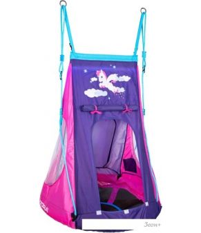 Подвесные качели Hudora 90 с палаткой Pony LED 72149