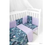 Бампер в кроватку Amarobaby Flower Dreams AMARO-3112-FD (12 предметов, фиолетовый)