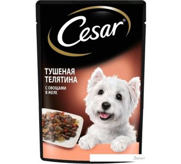 Пресервы Cesar тушеная телятина с овощами в желе 85 г