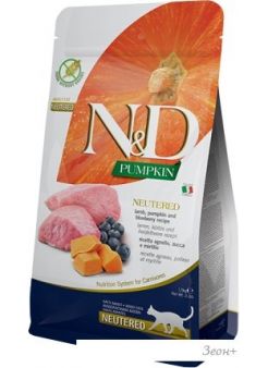 Сухой корм для кошек Farmina N&D Grain Free Pumpkin Lamb & Blueberry Adult Neutered 5 кг