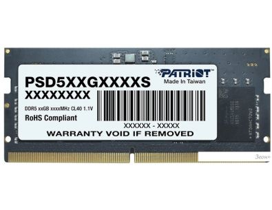   Patriot Signature Line 16 DDR5 SODIMM 4800  PSD516G480081S