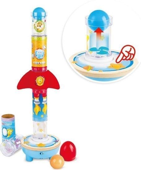 Развивающая игрушка Hape Ракета Движение, счет, цвета E0387_HP