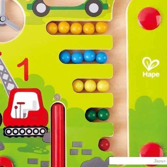 Развивающая игрушка Hape Лабиринт с шариком Транспорт E1713_HP