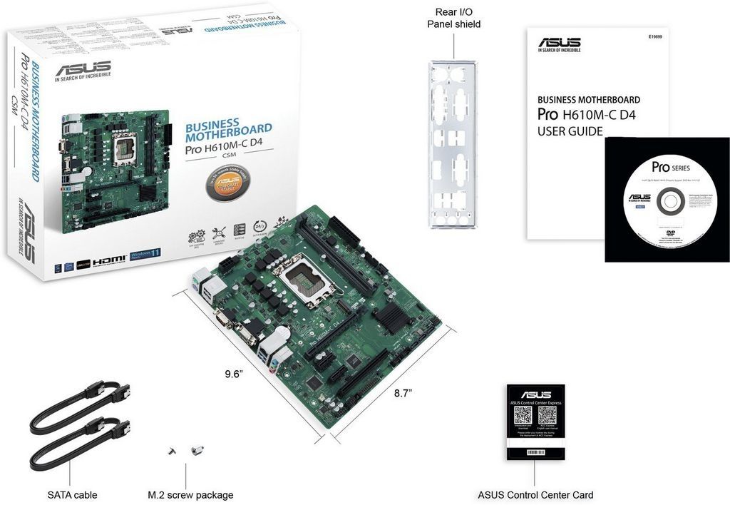 Материнская плата ASUS Pro H610M-C D4-CSM