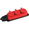 Колодка удлинителя ЭРА K-3e-RED-IP44 Б0044552