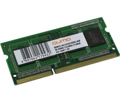 Оперативная память QUMO 4ГБ DDR3 1333 МГц QUM3S-4G1333K9R