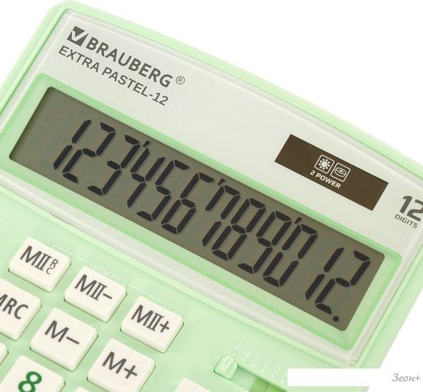 Бухгалтерский калькулятор BRAUBERG Extra Pastel-12-LG 250488 (мятный)