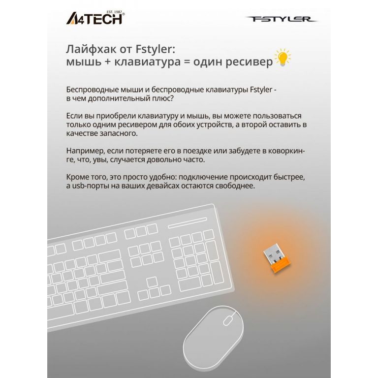 Клавиатура A4Tech Fstyler FBK30 (черный)