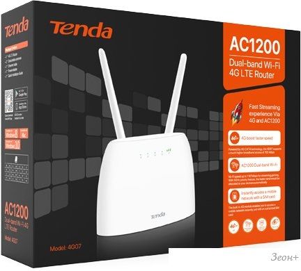 4G Wi-Fi роутер Tenda 4G07