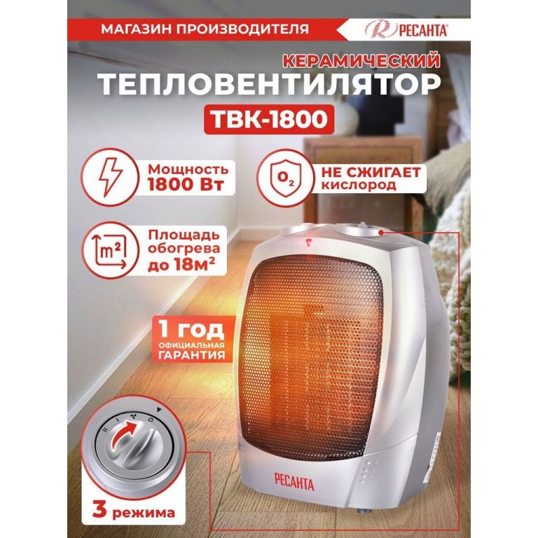 Тепловентилятор Ресанта ТВК-1800