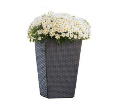 Кашпо Medium Rattan Planter 55л, графит