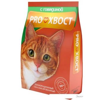 Сухой корм для кошек Proхвост с говядиной 350 г
