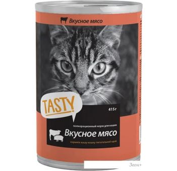 Консервированный корм для кошек Tasty мясное ассорти в соусе 415 г